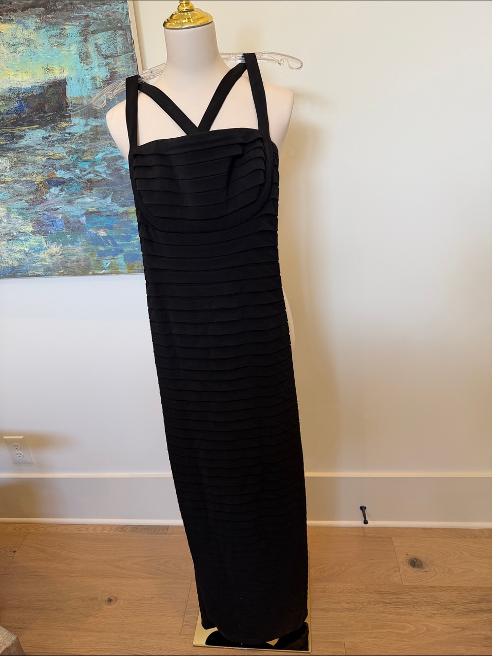 Calvin Klein Black Strappy Maxi Dress 4